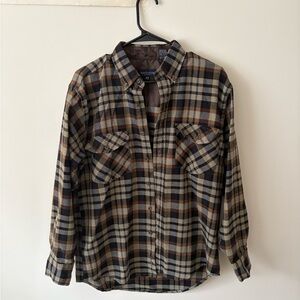 Brown Gray Blue Red Flannel Jacket Sweater Fall Winter